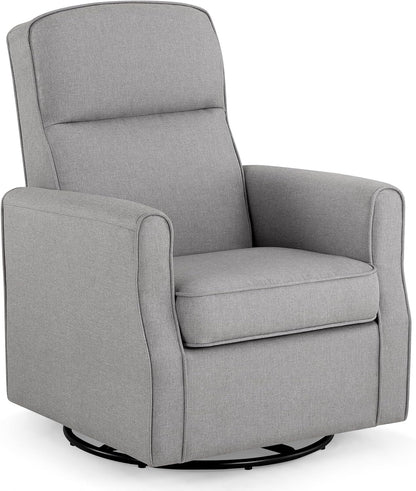 Delta Children Blair Slim Nursery Glider Swivel Rocker Chair, Charcoal