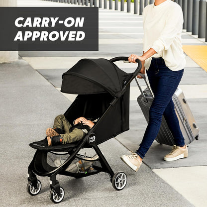 Baby Jogger City Tour 2 Carry-On Approved Travel Stroller, Ultra-Compact Baby Stroller, Lightweight, Easy Fold, Baby Travel Essential, Pitch Black