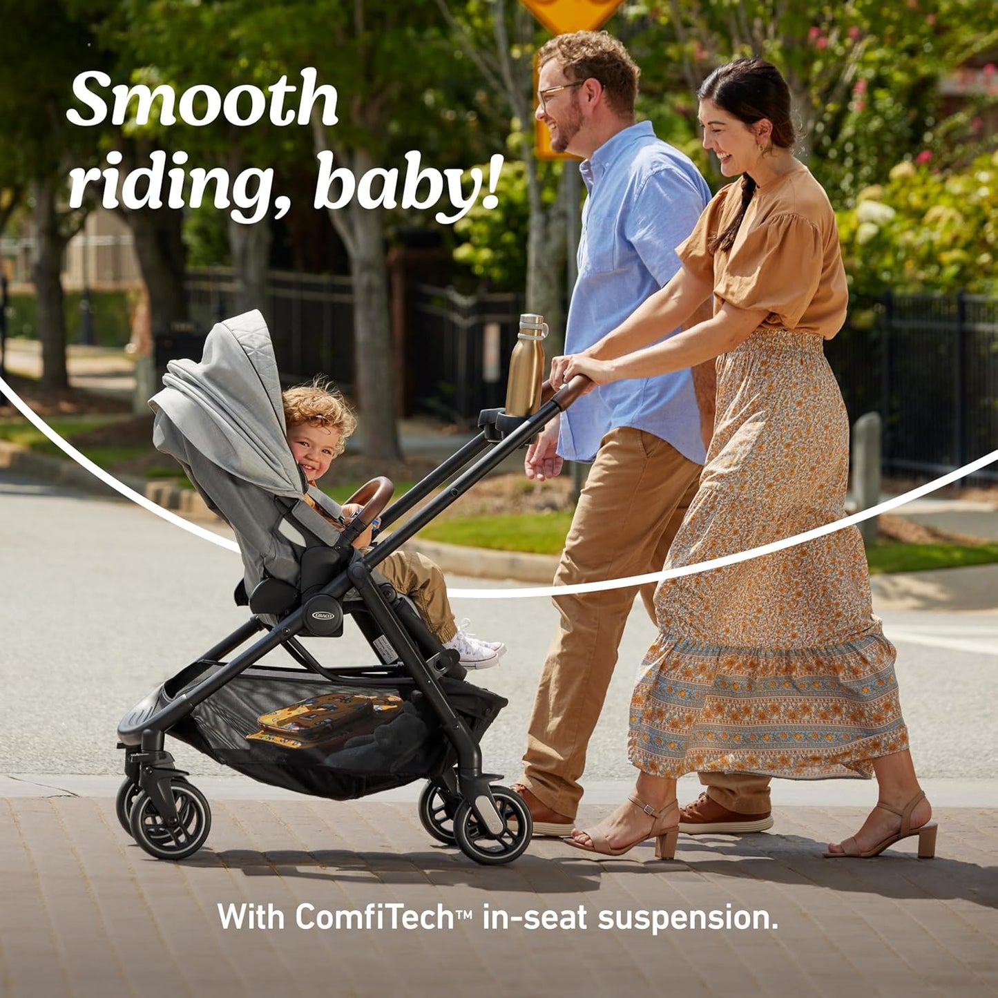 Graco Merge 360 Baby Stroller - Front and Rear 360-Degree Rotating Wheels Infant Stroller for Easy Gliding and Tight Turns, Quick 1-Button Push Folding Stroller, Great Gift for New Parents