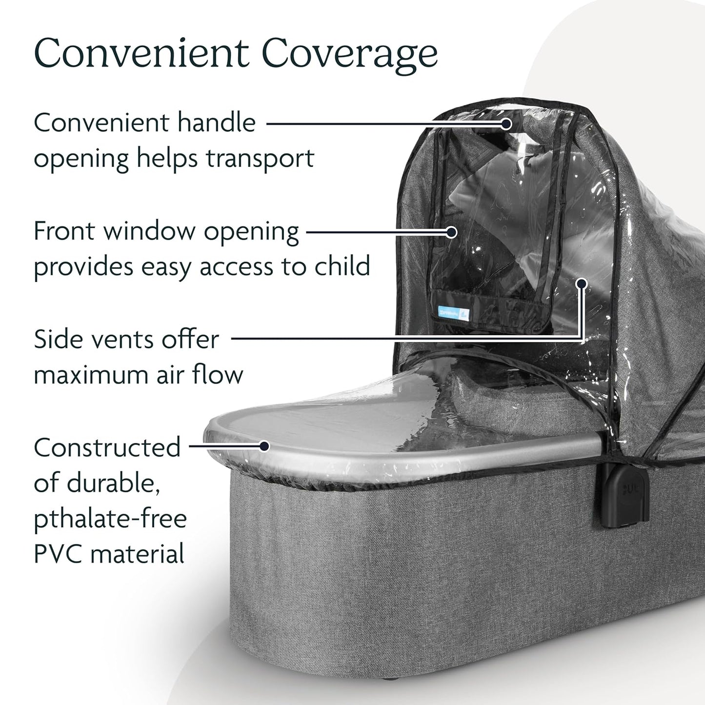 UPPAbaby Bassinet Rain Shield, CLEAR