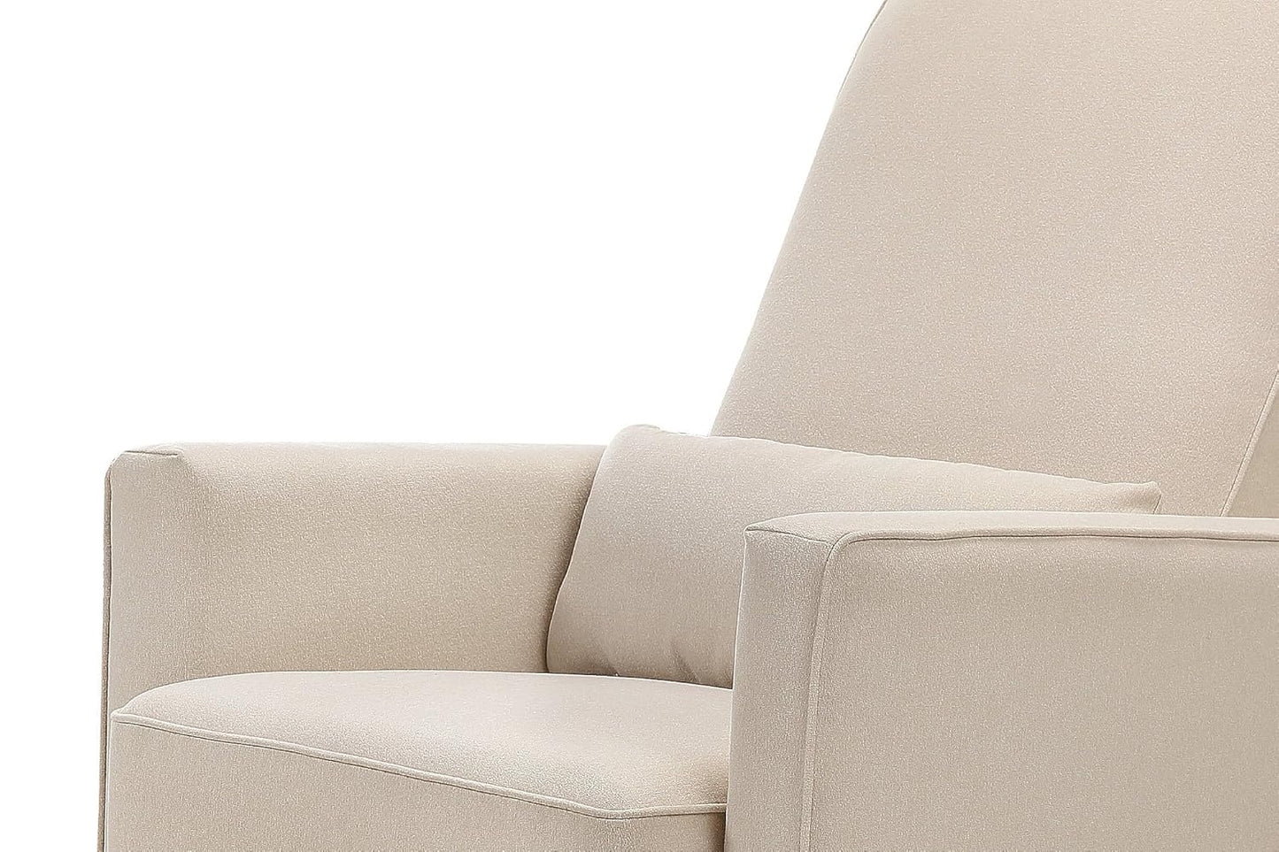 daVinci Olive 360° Swivel Glider Chair w/ Storage Ottoman - Water & Stain Resistant Rocking Glider - GREENGUARD Gold & FSC Certified, Versatile Rocking Chair for Nursery & Living Room, Polyester Cream