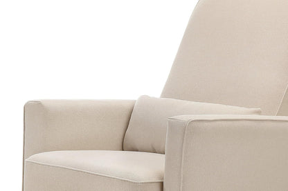 daVinci Olive 360° Swivel Glider Chair w/ Storage Ottoman - Water & Stain Resistant Rocking Glider - GREENGUARD Gold & FSC Certified, Versatile Rocking Chair for Nursery & Living Room, Polyester Cream