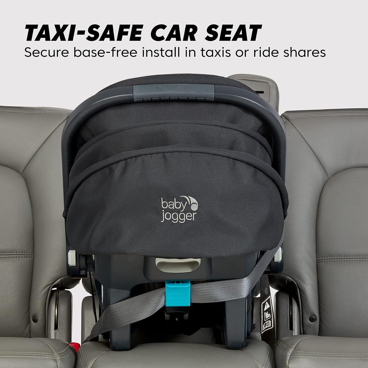 Baby Jogger® City GO 2 Infant Car Seat, Lunar Black – Lightweight Rear-Facing Infant Car Seat, Travel System Compatible, Taxi-Safe