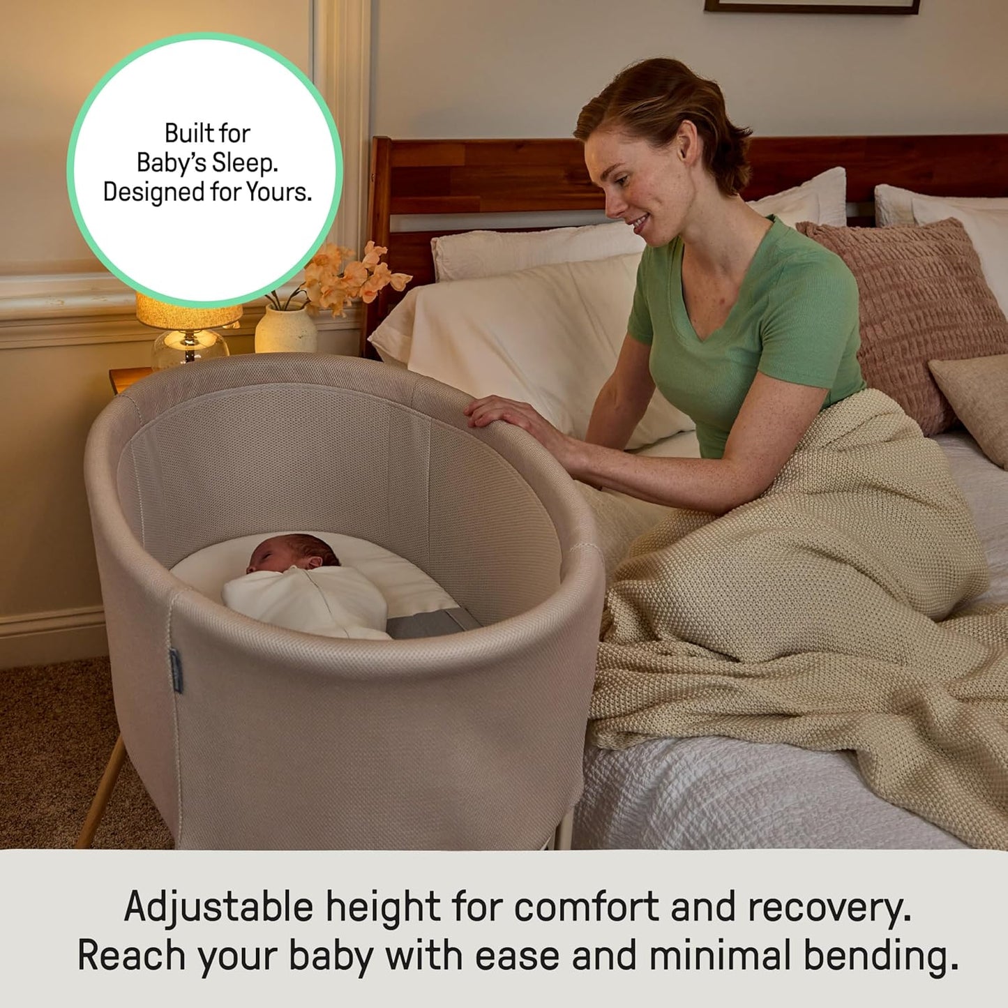 Ingenuity Dream Hero Starlight 3-in-1 Co-Sleeping Bassinet and Crib - Lume (Grey), Unisex, Newborn to 12 Months