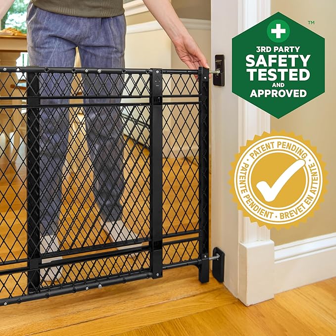 Ingenuity Doorway 42W Series Baby and Dog Gate 2-Pack, Indoor Outdoor, Won't Rust or Warp, Galvanized Steel, Fits 23-42" Openings; 24” Tall