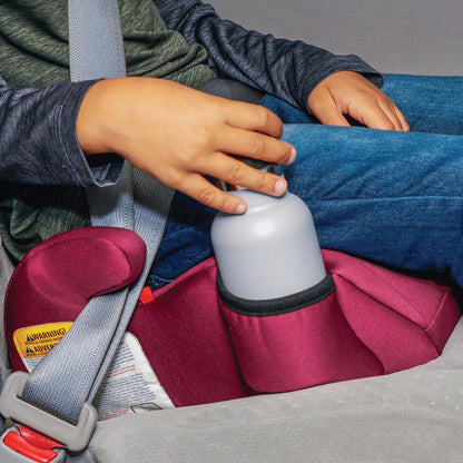 Diono Solana, No Latch, Single Backless Booster Car Seat, Lightweight, Machine Washable Covers, Cup Holders, Blue
