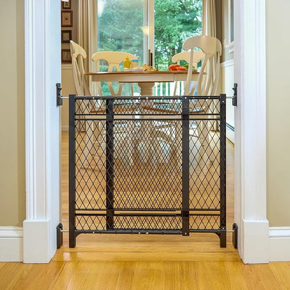 Ingenuity Doorway 42W Series Baby and Dog Gate 2-Pack, Indoor Outdoor, Won't Rust or Warp, Galvanized Steel, Fits 23-42" Openings; 24” Tall