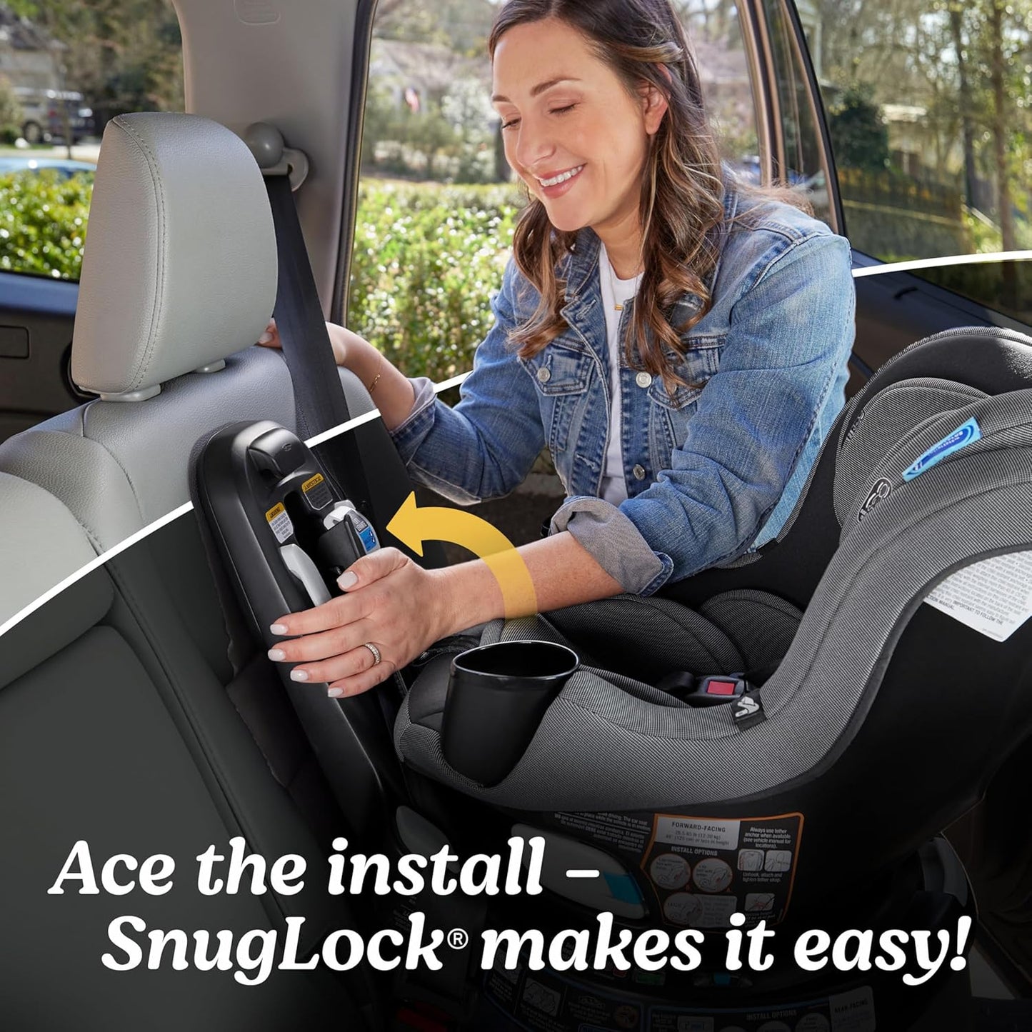 Graco EasyTurn 360 2-in-1 Rotating Convertible Car Seat, 360 Degree Rotating Infant to Toddler Rotating Car Seat, 2 Modes Rear and Forward Facing, Slim Design, Solae