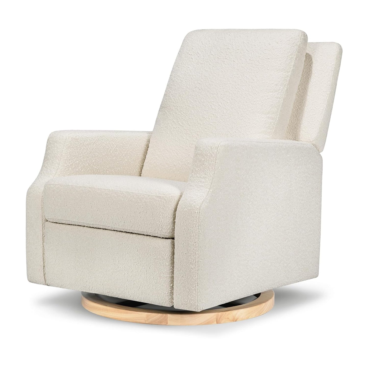 Namesake Crewe Glider Recliner Nursery Chair - GREENGUARD Gold & Certi-PUR US Certified Rocker Recliner - Glider Rocking Chair for Nursery & Living Room - Manual, 360° Swivel, Tan Gingham