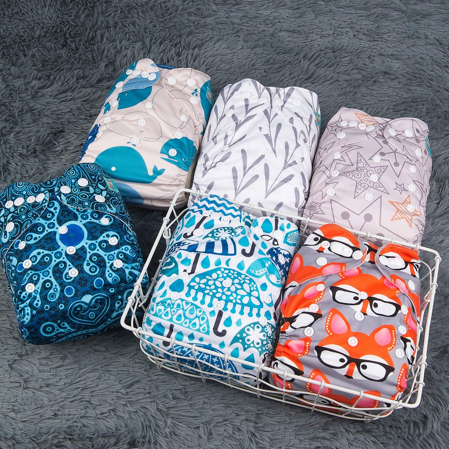 ALVABABY 12pcs Microfiber Inserts,Soft Cloth Diaper Liner,3-Layer Absorbent Inserts,Reusable for Baby Cloth Diapers 12T