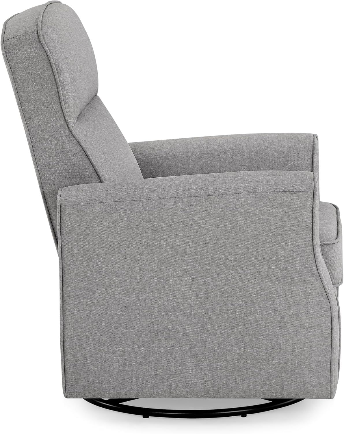 Delta Children Blair Slim Nursery Glider Swivel Rocker Chair, Charcoal
