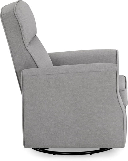 Delta Children Blair Slim Nursery Glider Swivel Rocker Chair, Charcoal