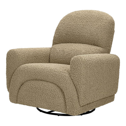 Babyletto Rainbow Recliner and Swivel Glider in Almond Teddy Loop, Greenguard Gold Certified and CertiPUR-US® Certified