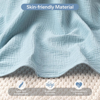 SERAPHY 2-in-1 Muslin Baby Car Seat Cover & Nursing Cover, Soft Lightweight Breastfeeding Cover for Boys and Girls,Breathable Canopy for Infant Carseat & Stroller for Summer—Blueberrie
