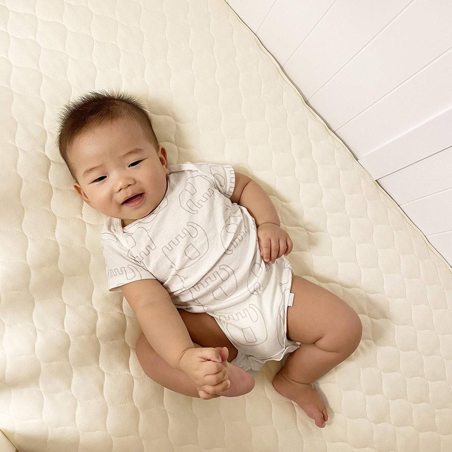 American Baby Company Waterproof Fitted Pack N Play Playard Mattress Protector, Quilted Protector Pad Cover Made with Organic Cotton Top Layer, 39" x 27"