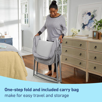 Graco® DreamMore Bedside, Newborn, Travel, Portable Bassinet for Newborn Babies to 6 Months, Willow