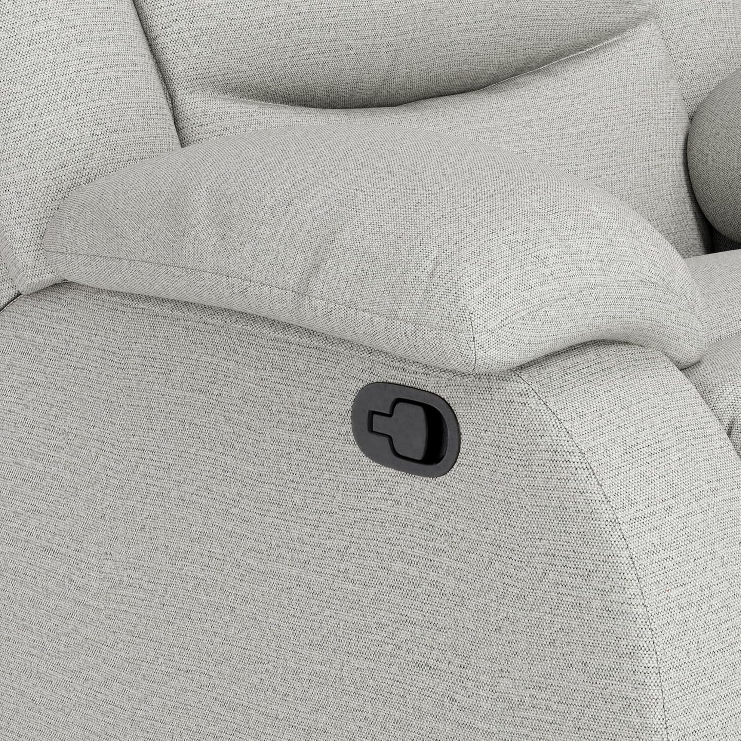 Power Swivel Rocker Recliner,Fabric Glider Recliner Nursery Chair,Small Rocking Chair,Single Reclining Sofa with Lumbar Support,USB&Type-C Ports,Living Room Home Threater Seat, Flint Grey
