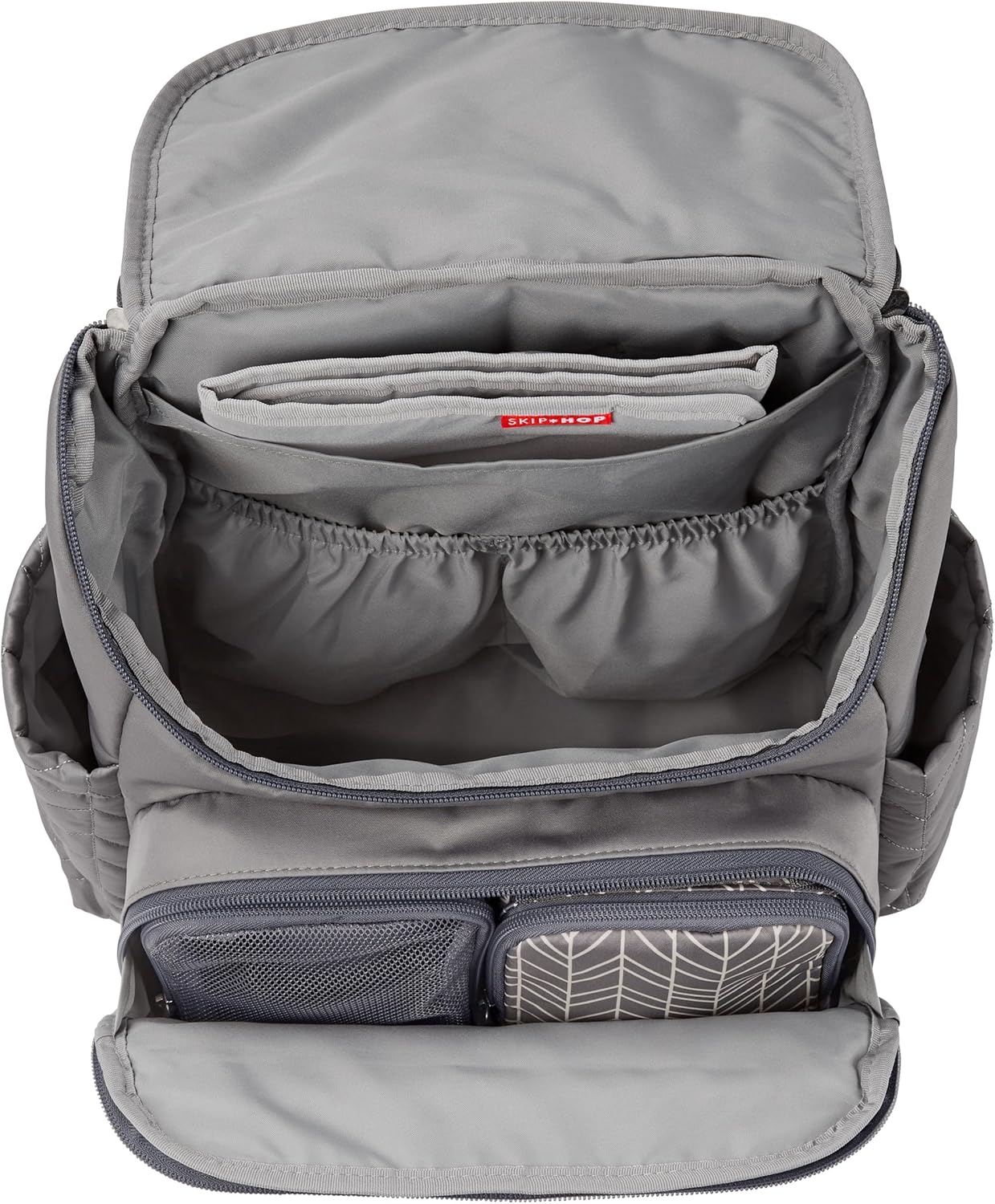 Skip Hop Diaper Bag Backpack: Forma, Multi-Function Baby Travel Bag with Changing Pad & Stroller Attachment, Jet Black