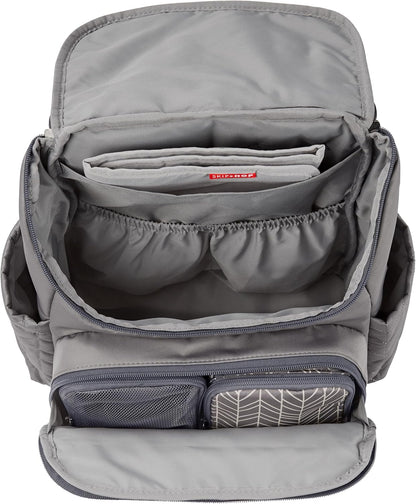 Skip Hop Diaper Bag Backpack: Forma, Multi-Function Baby Travel Bag with Changing Pad & Stroller Attachment, Jet Black