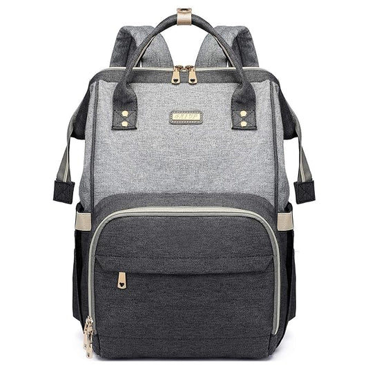 GAIVP Diaper Bag Backpack for Women, Baby Bags for Girls,Diaper Bag with Changing Pad, and Insulated Pockets (Dark Grey +Light Grey)