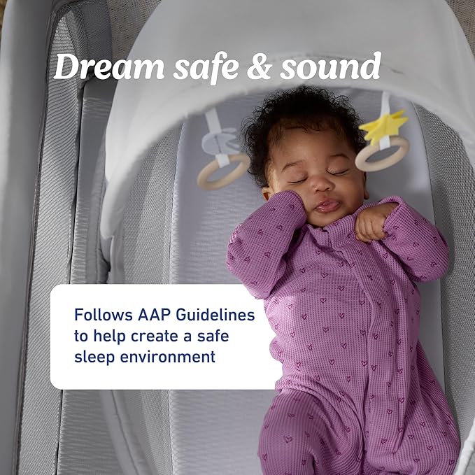 Graco Pack n’ Play CareSuite Playard, Portable Playpen with Baby Bassinet, Changing Table, Sky
