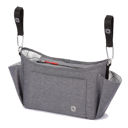 Diono Buggy Buddy Universal Stroller Organizer with Cup Holders, Secure Attachment, Zippered Pockets, Safe & Secure, Gray