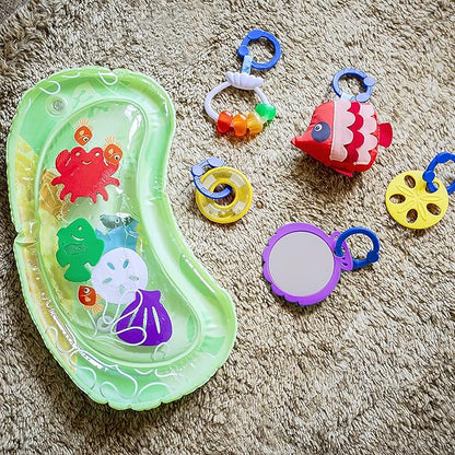 Baby Einstein Sea Floor Explorers 2-in-1 Water Mat, Portable Tummy Time, Activity Play Gym, Sensory Toys, Ages Newborn and Up