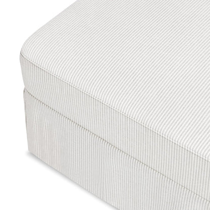 Namesake Crawford Gliding Ottoman in Blue Gingham, Greenguard Gold & CertiPUR-US Certified