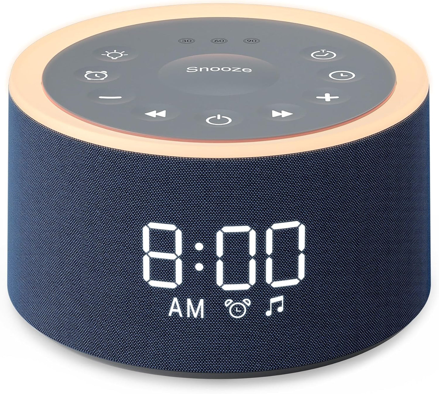 Dreamegg D1+ Sound Machine & Alarm Clock - Sound Machine for Sleep, White Noise Machine with 29 Soothing Sounds, Night Light, 0-100% Dimmable, White Noise Alarm Clock for Bedrooms Adults Baby