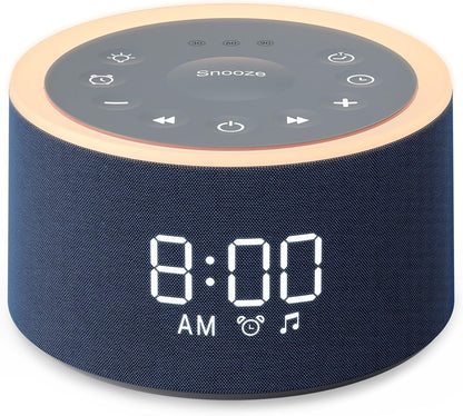 Dreamegg D1+ Sound Machine & Alarm Clock - Sound Machine for Sleep, White Noise Machine with 29 Soothing Sounds, Night Light, 0-100% Dimmable, White Noise Alarm Clock for Bedrooms Adults Baby