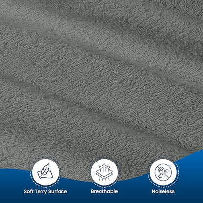 Full Size Mattress Protector Waterproof, Premium 200 GSM Terry Mattress Cover, Soft & Breathable Bed Cover, Fitted Sheet Style Stretchable Deep Pockets 15" by Utopia Bedding (Gray)