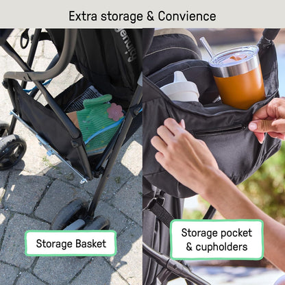 Ingenuity 3D Mini Stroller Rain Cover, Baby Weather Shield for Rain, Wind & Snow, Fits 3D Mini Strollers, Vented Airflow, Clear Visibility, Easy Install & Storage – Clear