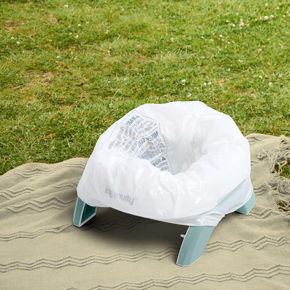 Ingenuity My Travel Potty, 2-in-1 Baby and Toddler Portable Potty Seat & Potty Ring, Lightweight Foldable, Includes Travel Bag & 3 Disposable Liners, Neutral