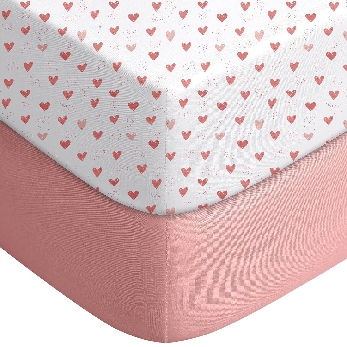Yoofoss Pack and Play Sheets Fitted, Mini Crib Sheets 2-Pack for Pack N Play Mattress, Stretchy Playard Sheet, Soft and Breathable Green+Giraff