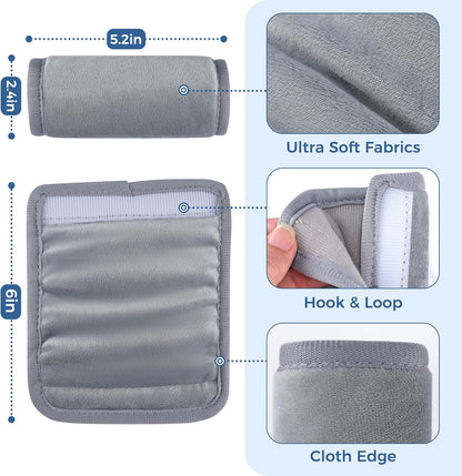 COOLBEBE Car Seat Protector for Potty Training, 2 Pack Dry Waterproof Car Seat Liner Toilet Training & Strap Covers Set for Baby Infant Toddler, Piddle Pads Cover Pad for Strollers, Carseat (Black)