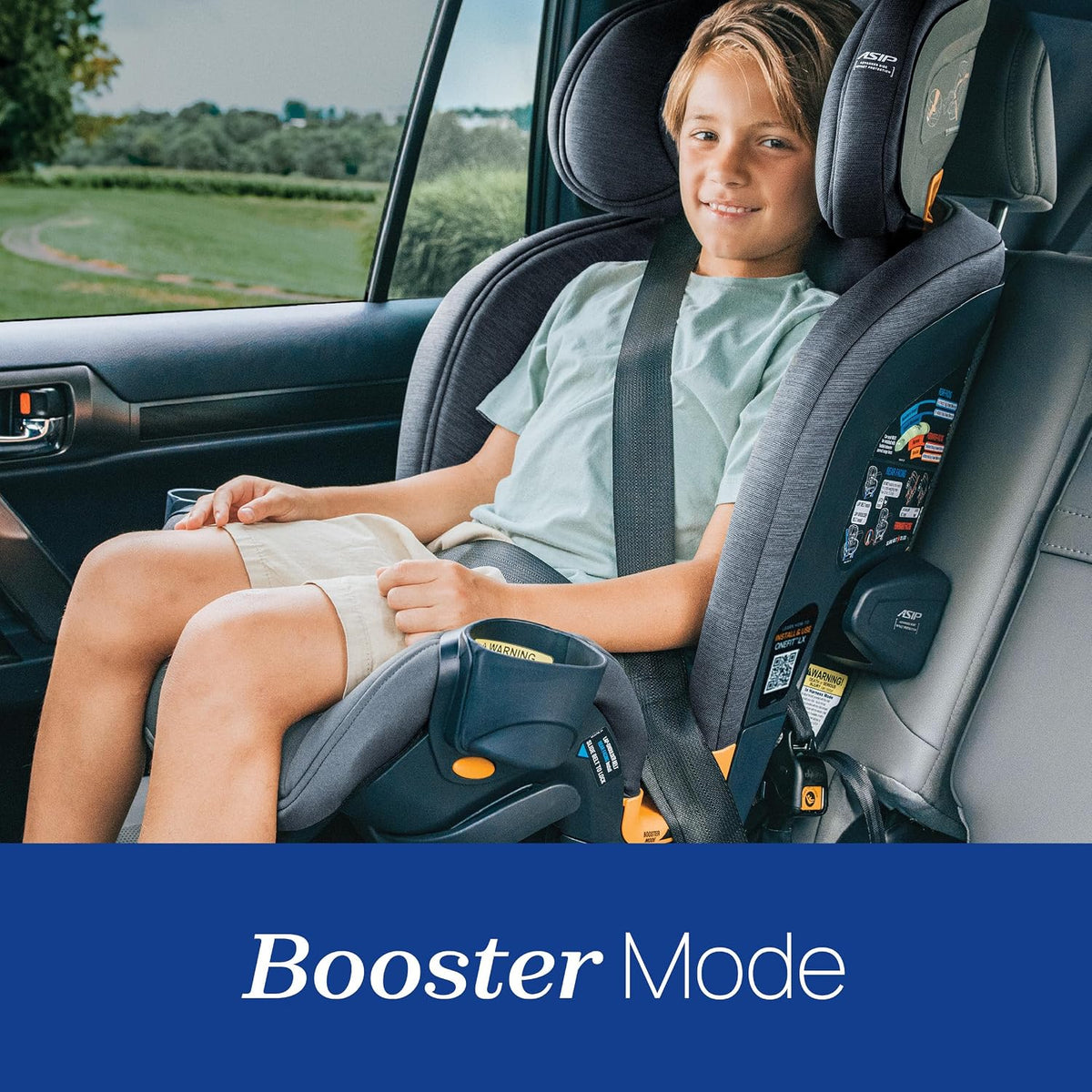 Chicco OneFit LX All-in-One Convertible Booster Car Seat, 5-100 lbs