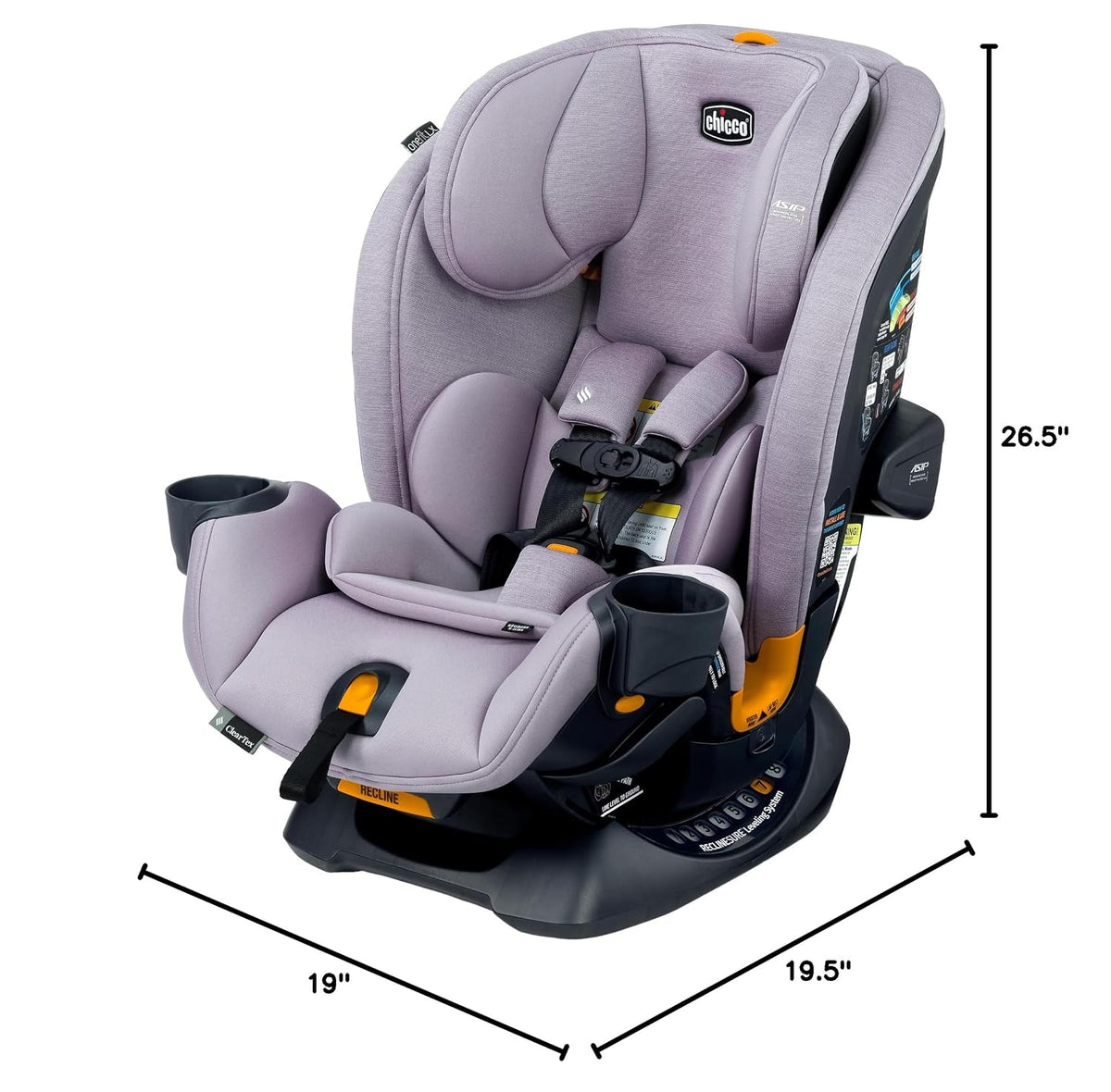 Chicco OneFit LX All-in-One Convertible Booster Car Seat, 5-100 lbs