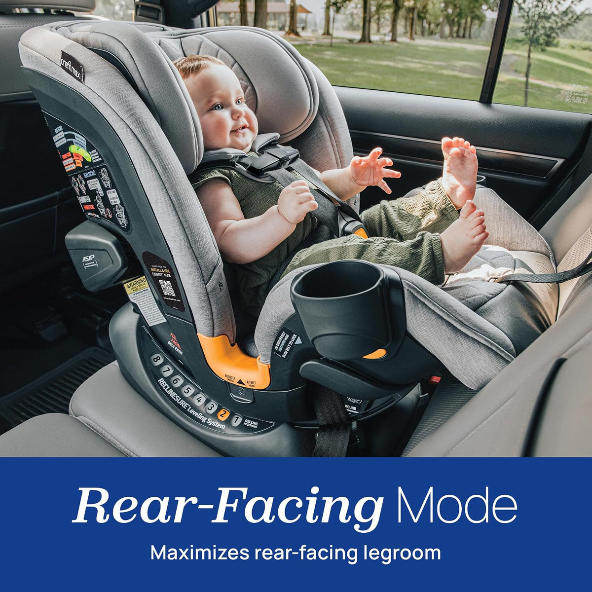Chicco OneFit LX All-in-One Convertible Booster Car Seat, 5-100 lbs