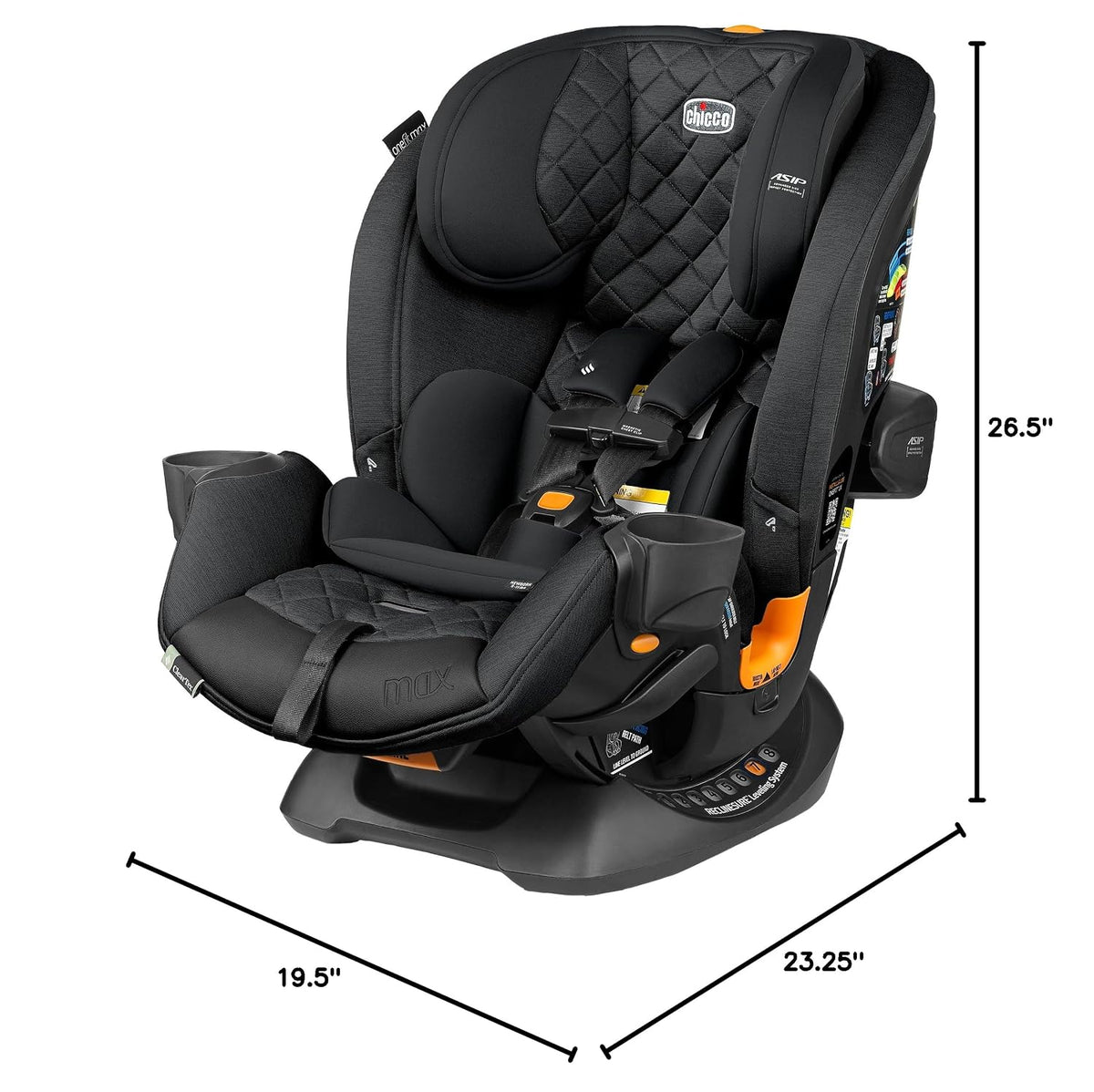 Chicco OneFit LX All-in-One Convertible Booster Car Seat, 5-100 lbs