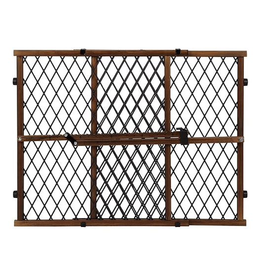 Position & Lock Adjustable Wood Baby Gate (Farmhouse Collection)