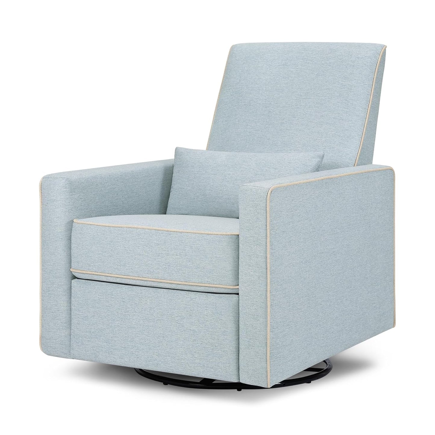 Davinci Piper 360° Swivel Rocker Recliner Chair - Glider Rocking Chair for Nursery and Living Room- GREENGUARD Gold, FSC & Certi-PUR US Certified - Ultra Comfy Glider Recliner Nursery Chair - Cream