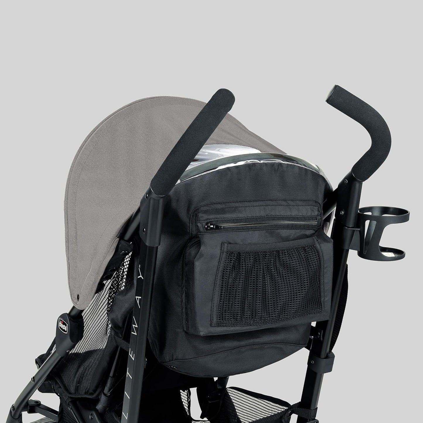 Chicco Liteway Stroller, Compact Fold Baby Stroller with Canopy, Lightweight Aluminum Frame Umbrella Stroller, for Use with Babies and Toddlers up to 40 lbs, Dune/Brown