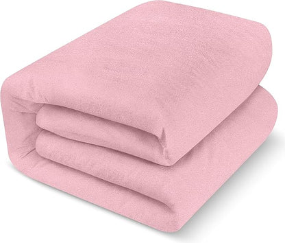 Utopia Bedding Waterproof Mattress Protector, Premium Terry Mattress Cover 200 GSM, Breathable, Fitted Style with Stretchable Pockets (Pink, Crib)