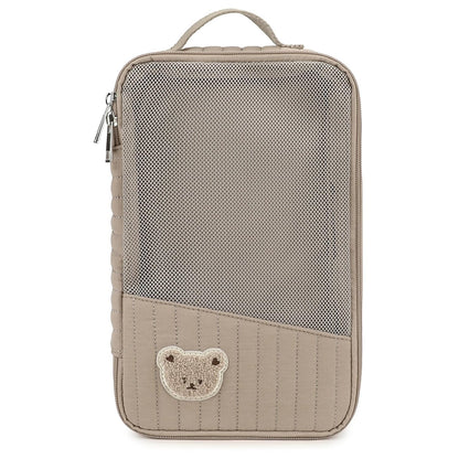 Diaper Bag Organizer, 1 Pack, Quilted Mesh, Brown Bear
