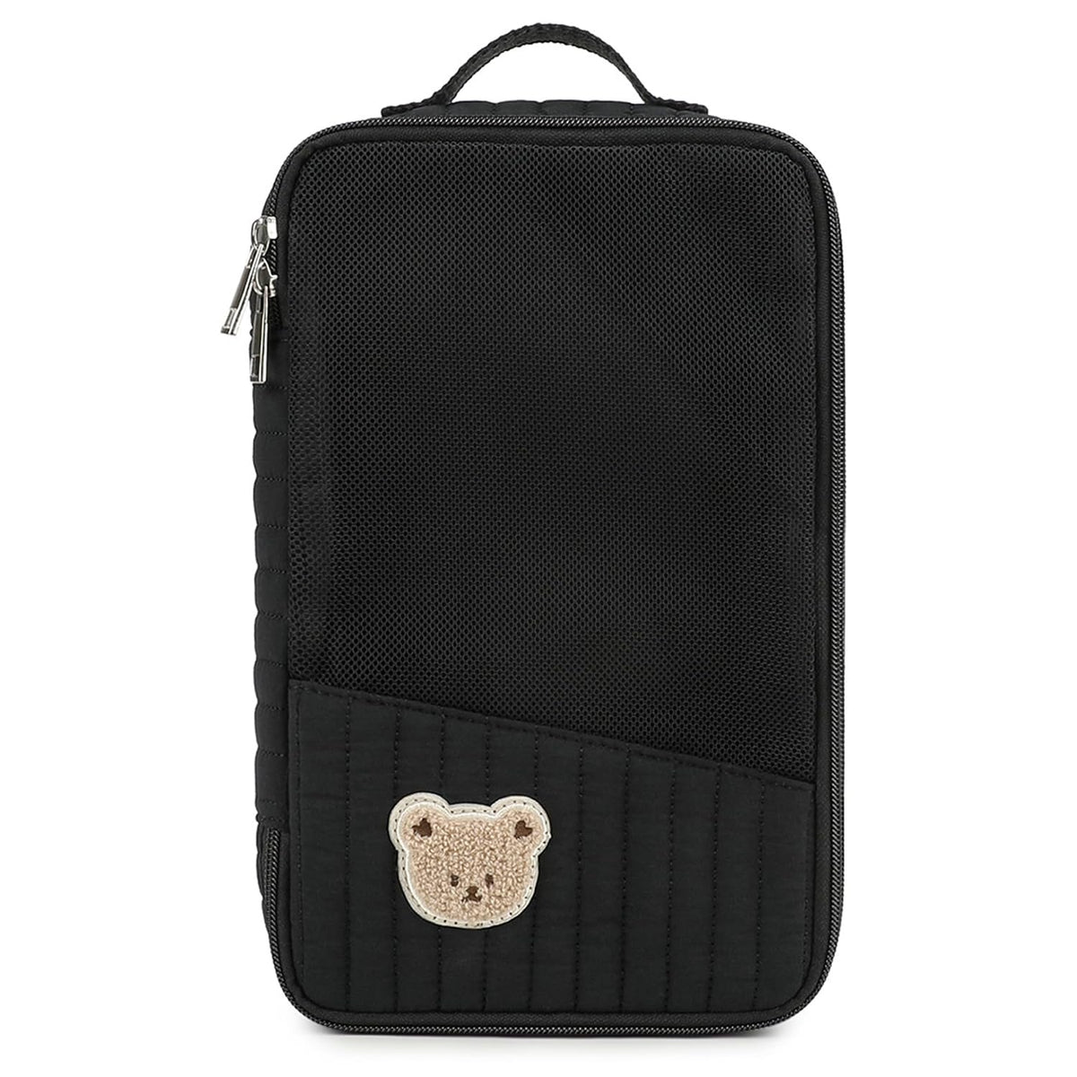 Diaper Bag Organizer, 1 Pack, Quilted Mesh, Brown Bear