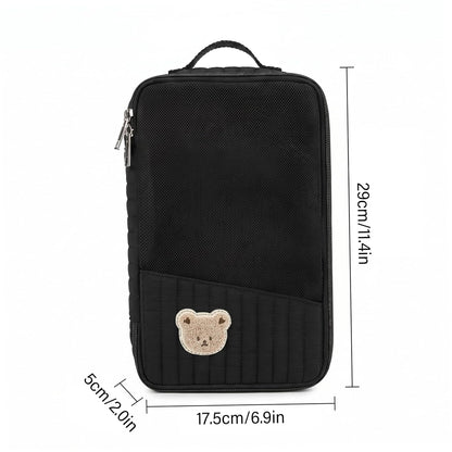 Diaper Bag Organizer, 1 Pack, Quilted Mesh, Brown Bear