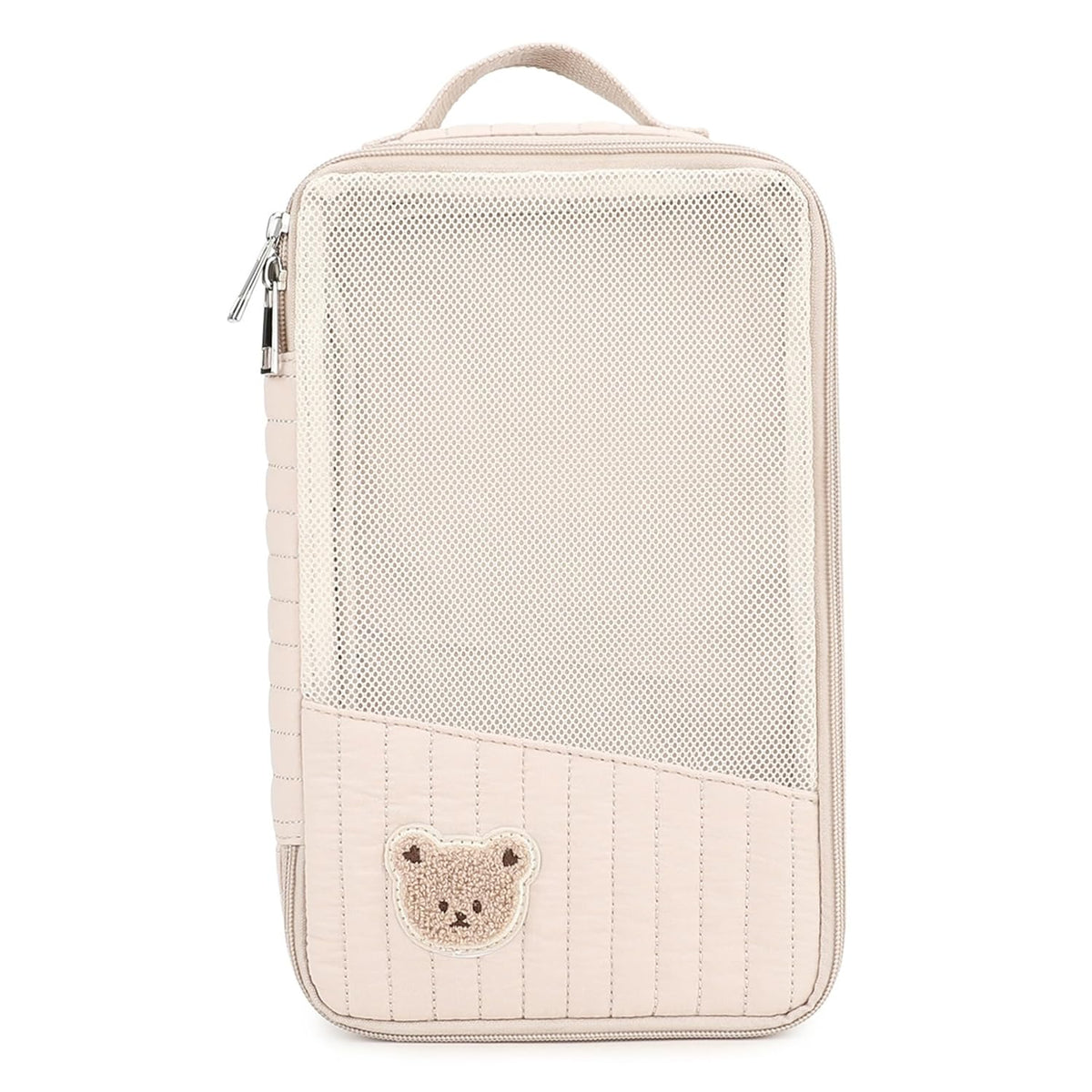 Diaper Bag Organizer, 1 Pack, Quilted Mesh, Brown Bear