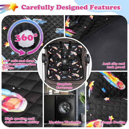 Babenest Car Seat Potty Protector Cover -Waterproof Carseat Training Liner for Baby &Toddler Shower Gift, Dry Piddle Pee Pad with Fun Designs for Strollers & Infant Car Seats (2pcs Pink)
