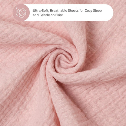 Muslin Bassinet Sheets for Angelbliss, Cowiewie, Amke, Jimglo, Suihuooo, Wayfong Baby Bassinet Bedside Sleeper by TansyPanda, 3PC, 20×33in, Ultra Soft, Breathable, Snug Fit, Unisex Boys Girls, Maadi