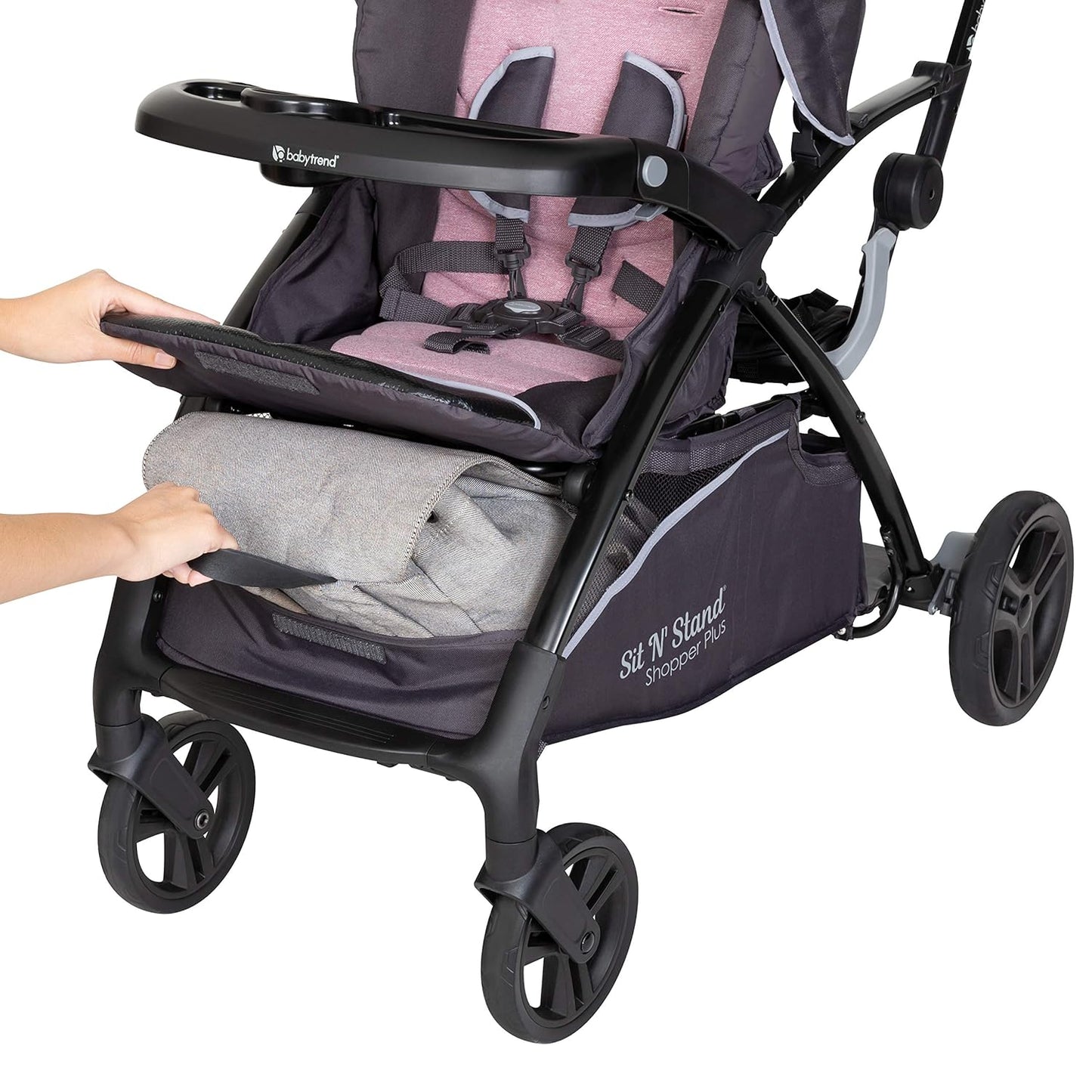 Baby Trend Sit N' Stand® Double 2.0 Stroller, Dash Black